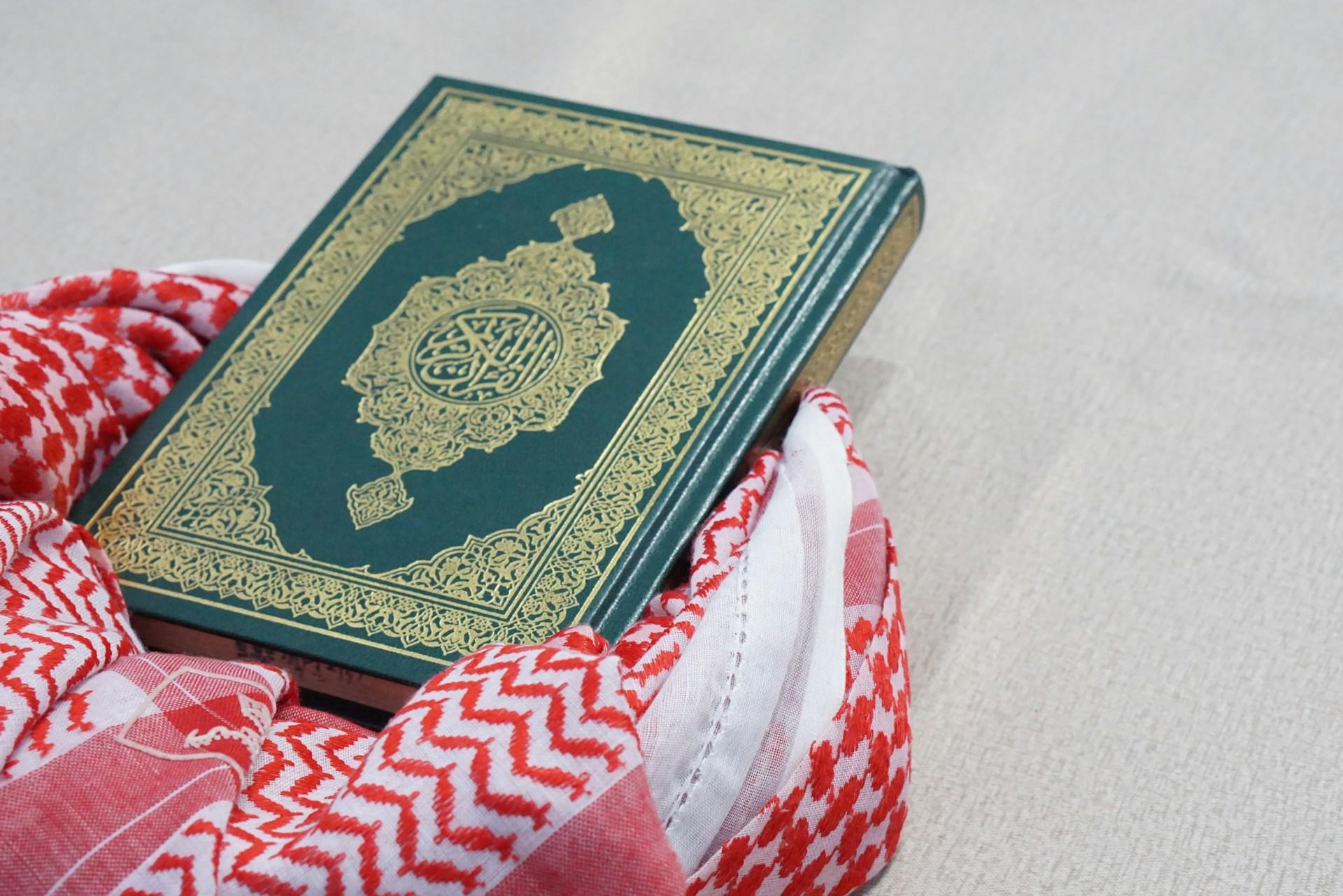 Quran from Saudi Arabia offered as a traditional Umrah gift from Makkah or Medina