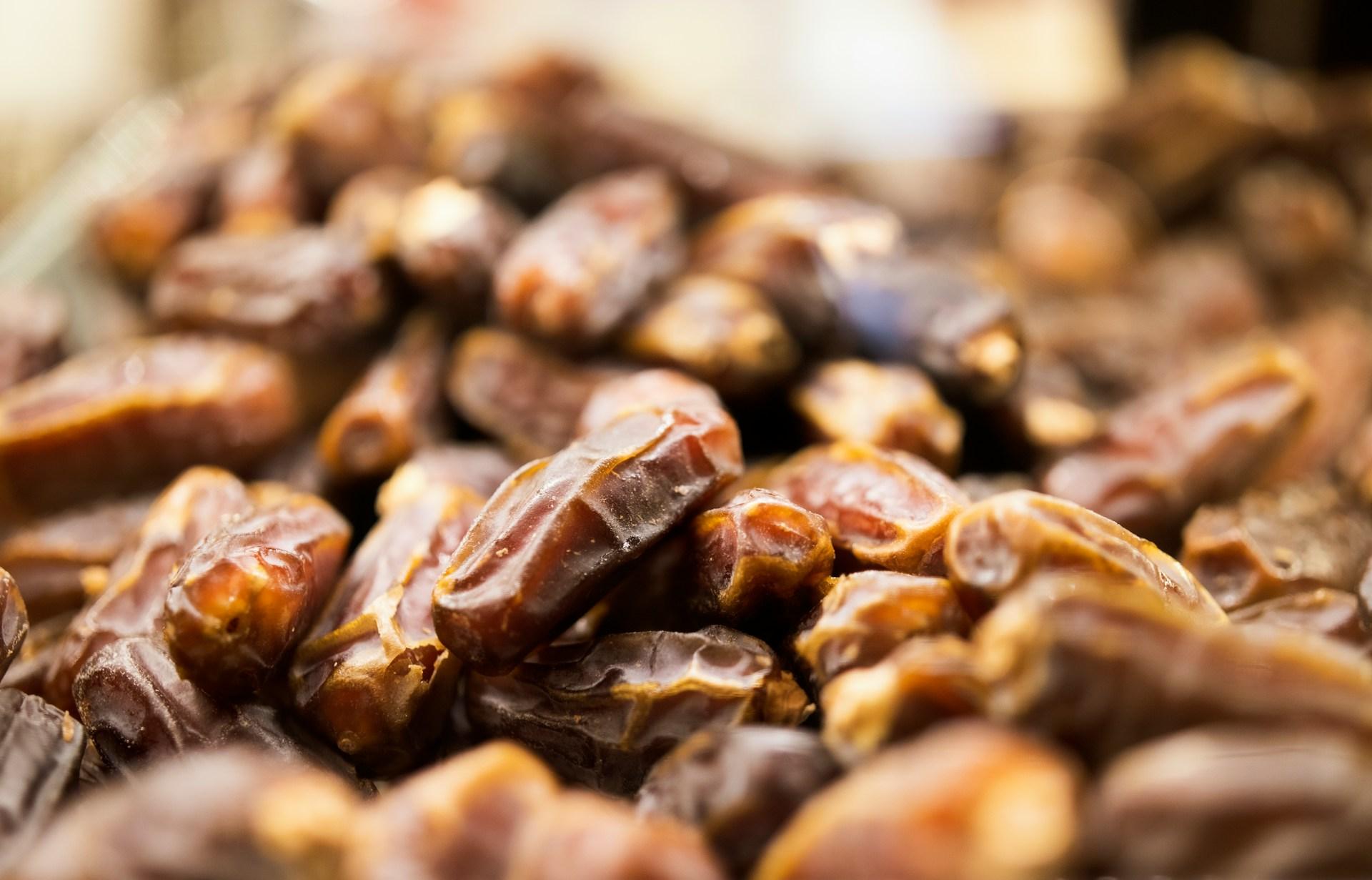 Traditional dates from Saudi Arabia commonly eaten and offered during Umrah and Hajj
